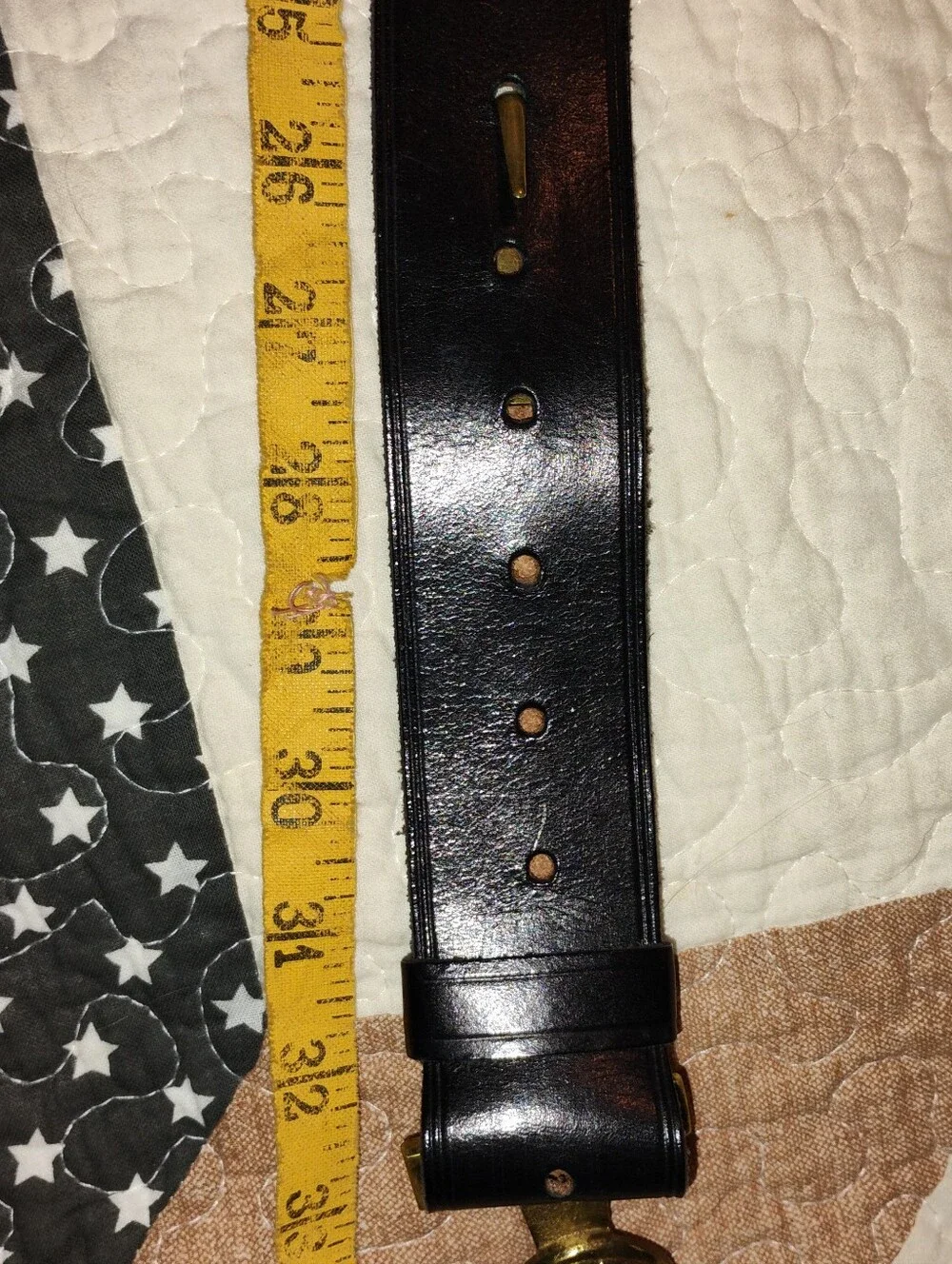 Leather Belt For Reenactors Lone Star Medallion Belt Buckle Civil War